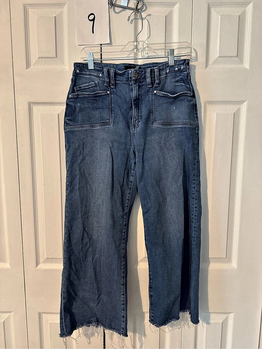 Risen High-Rise 90s Boyfriend Jeans Wide Leg Blue Waist 28